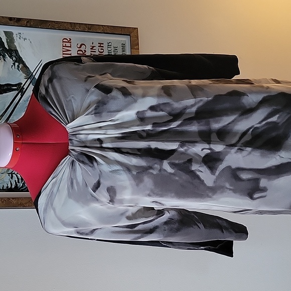 Silk Shift Dress with Collar Details - Picture 2 of 9